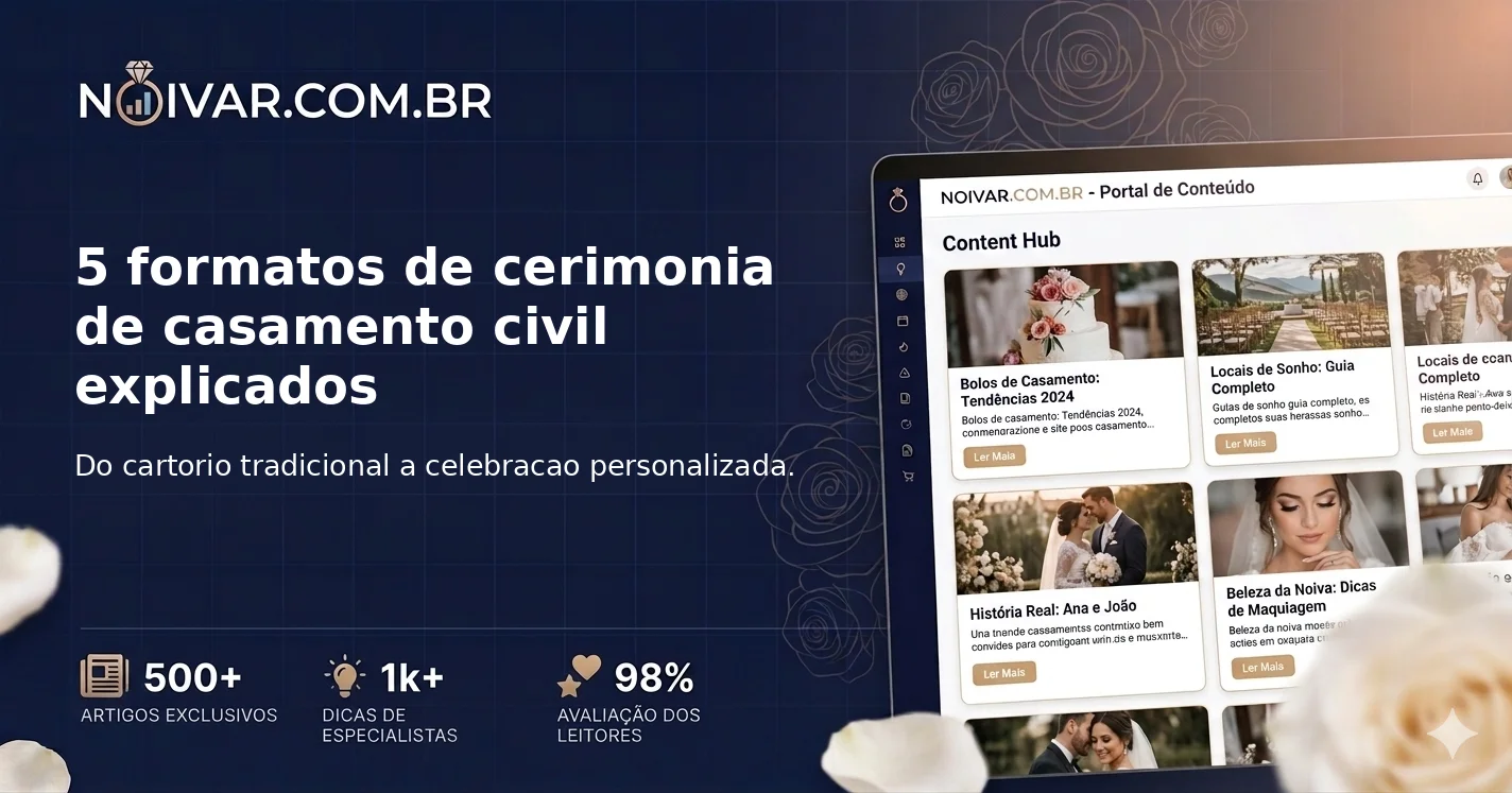 5 formatos de cerimonia de casamento civil explicados