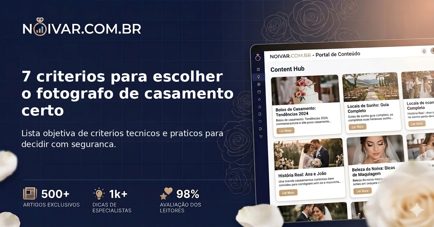 7 criterios para escolher o fotografo de casamento certo