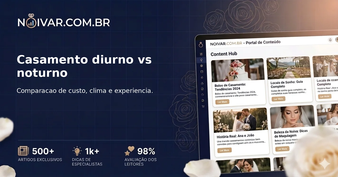 Casamento diurno vs noturno