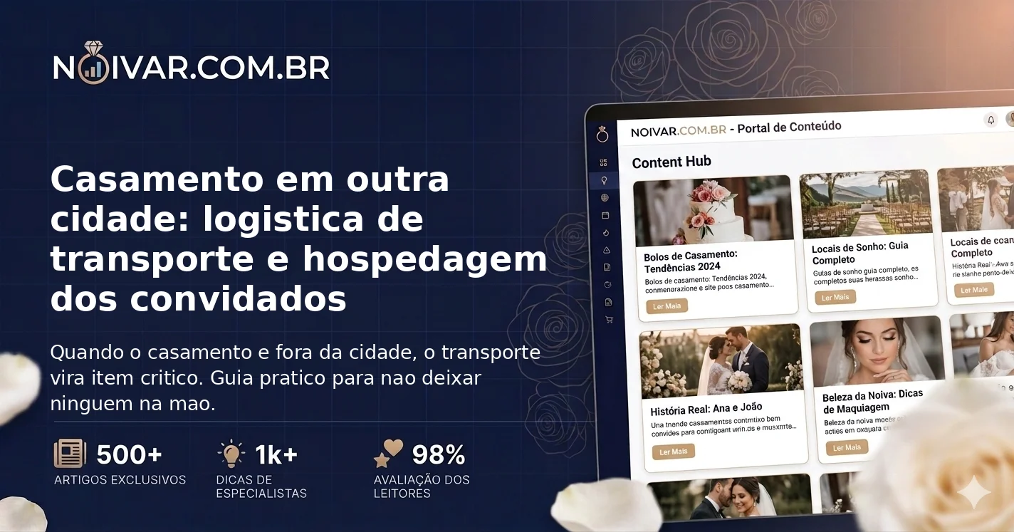 Casamento em outra cidade: logistica de transporte e hospedagem dos convidados