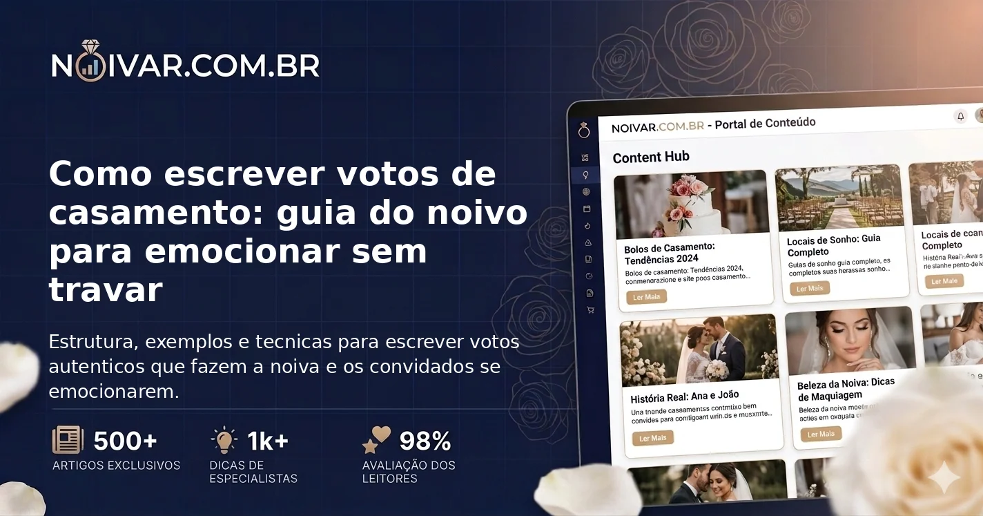 Como escrever votos de casamento: guia do noivo para emocionar sem travar