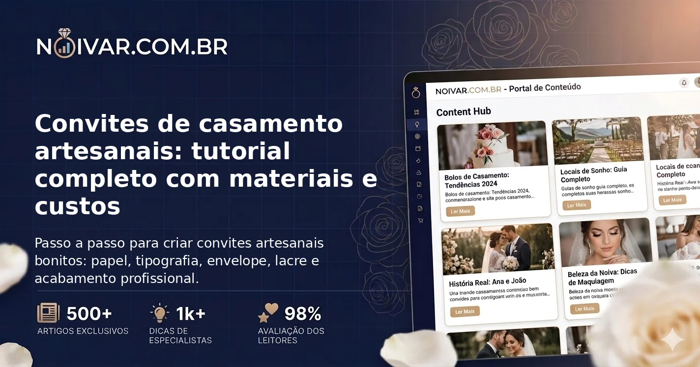 Convites de casamento artesanais: tutorial completo com materiais e custos