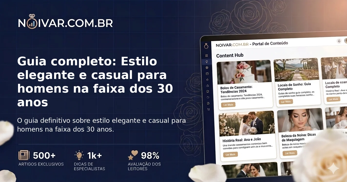 Guia completo: Estilo elegante e casual para homens na faixa dos 30 anos