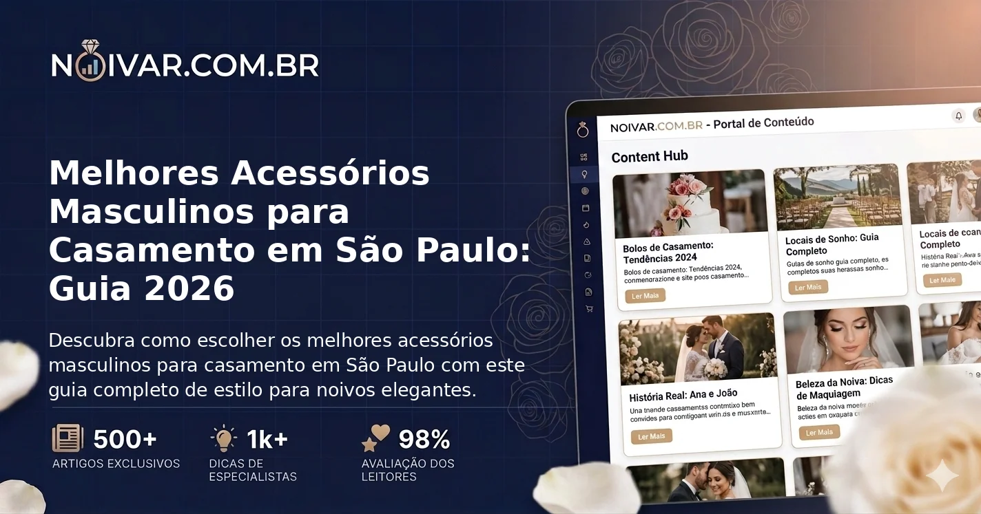 Melhores Acessórios Masculinos para Casamento em São Paulo: Guia 2026