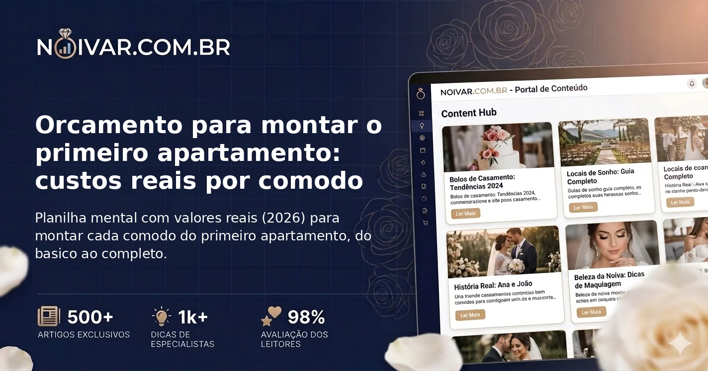 Orcamento para montar o primeiro apartamento: custos reais por comodo