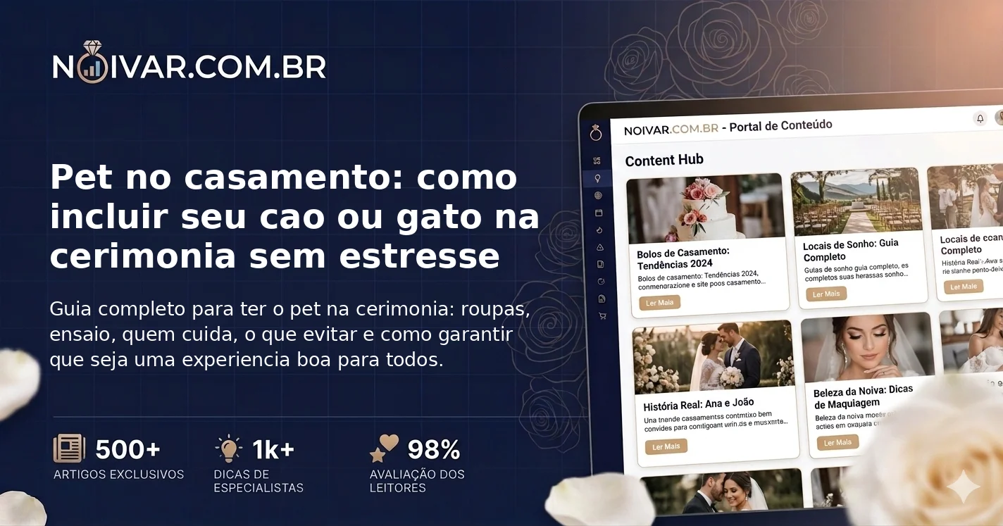 Pet no casamento: como incluir seu cao ou gato na cerimonia sem estresse