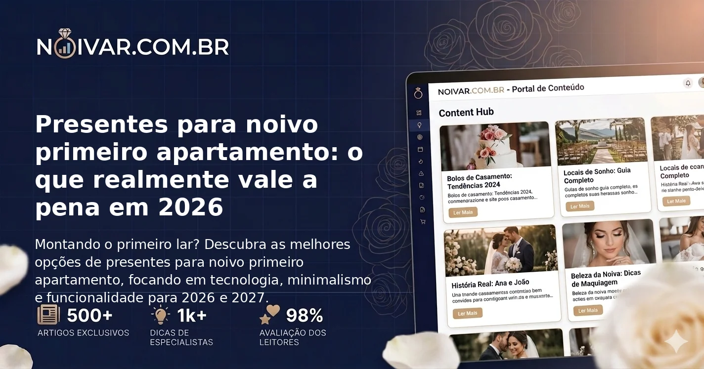 Presentes para noivo primeiro apartamento: o que realmente vale a pena em 2026