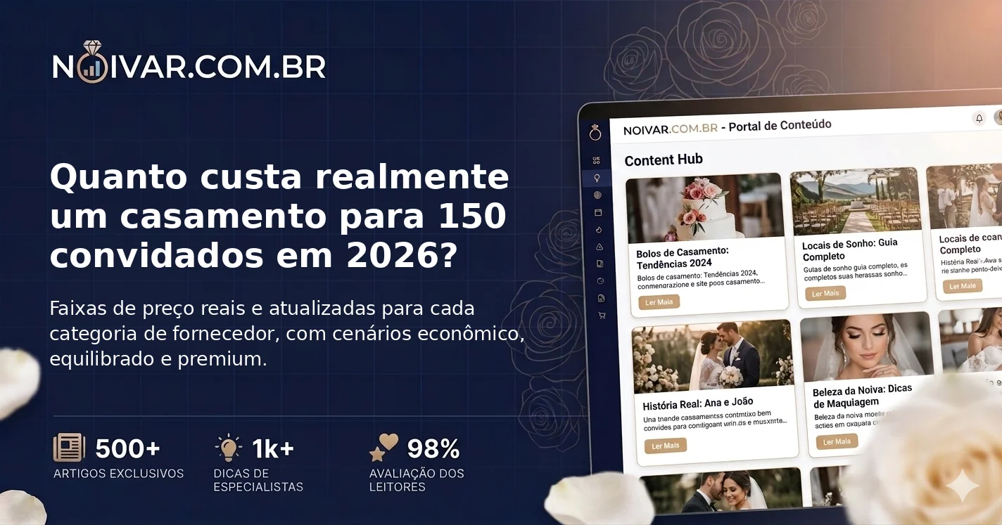 Quanto custa realmente um casamento para 150 convidados em 2026?