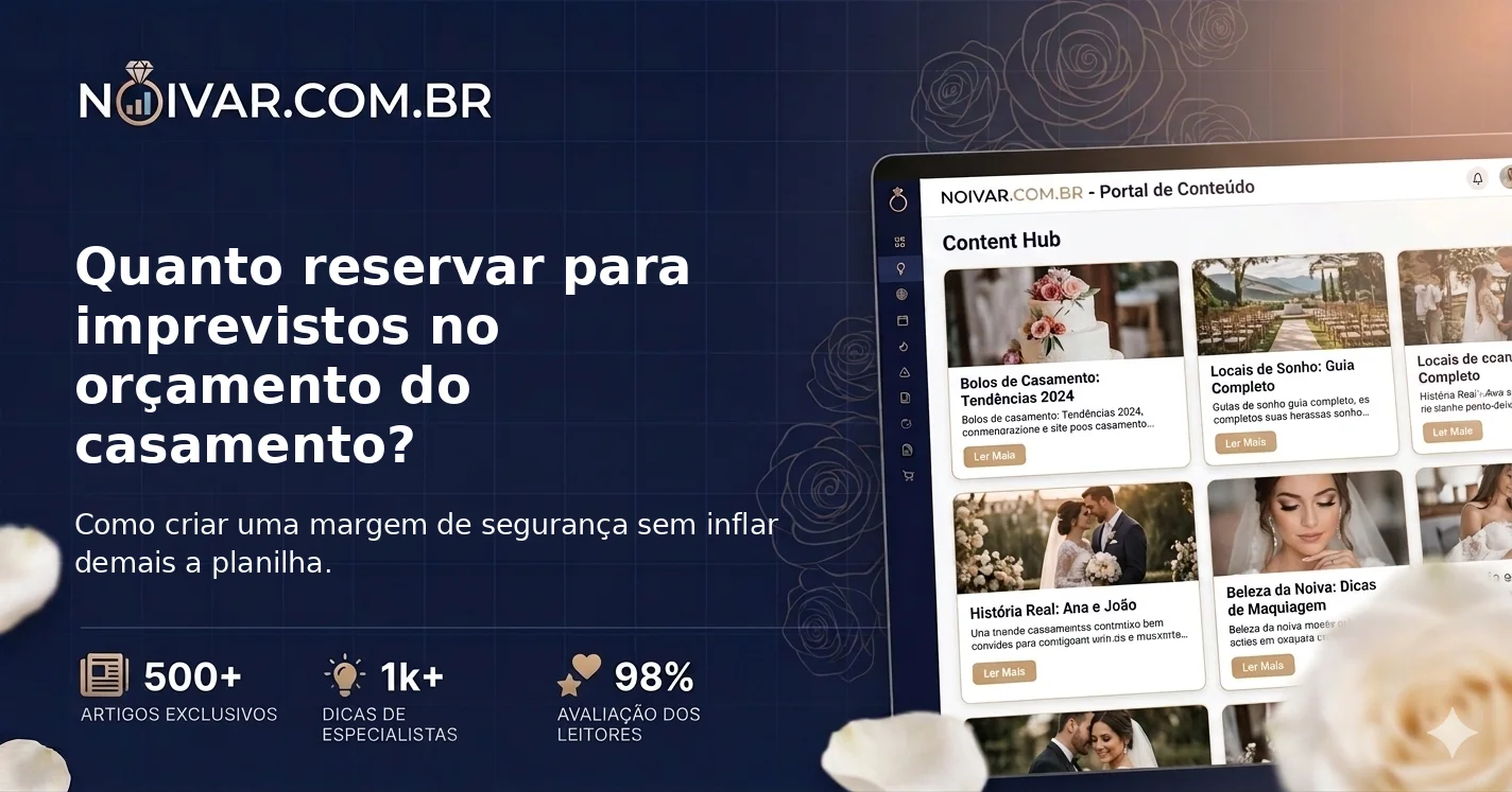 Quanto reservar para imprevistos no orçamento do casamento?