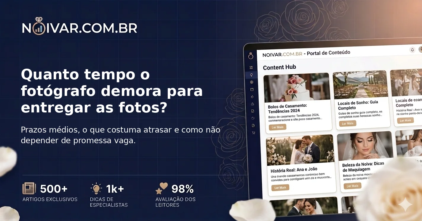 Quanto tempo o fotógrafo demora para entregar as fotos?