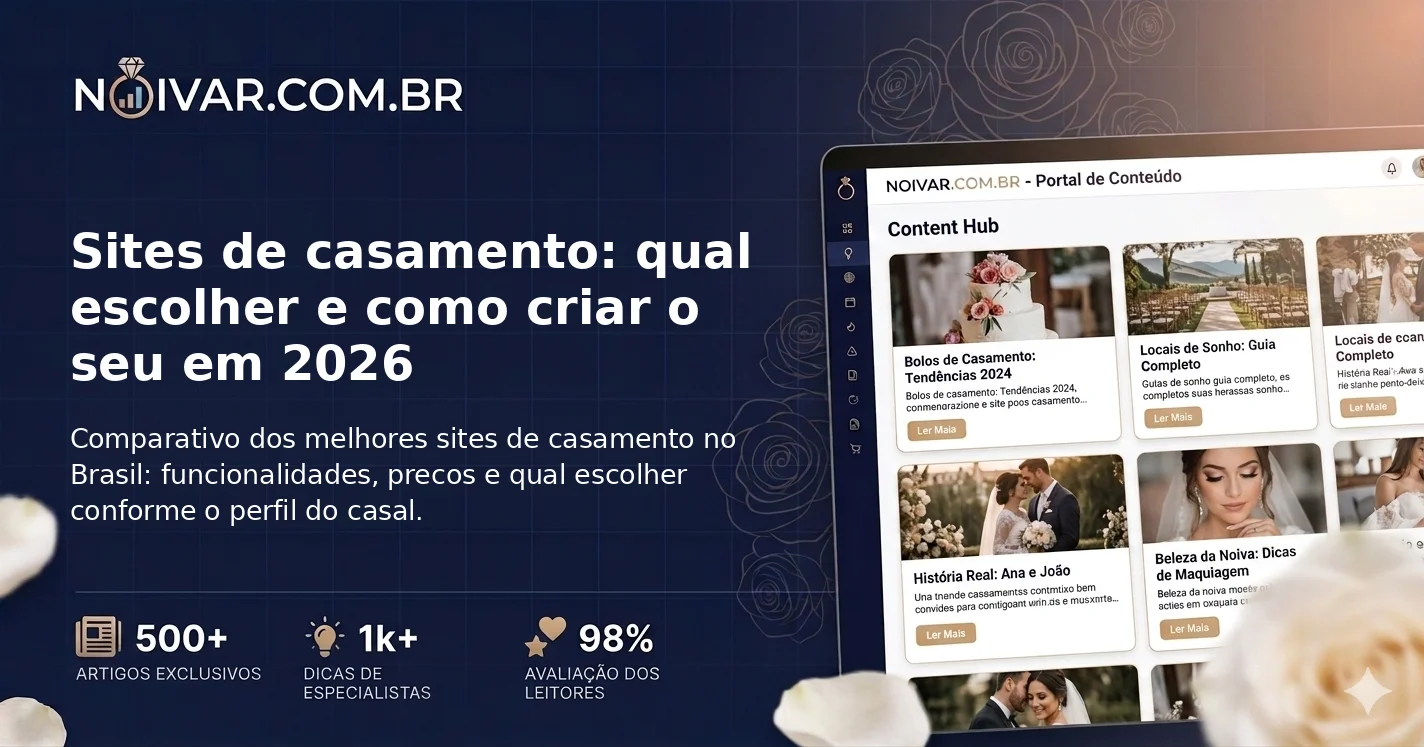 Sites de casamento: qual escolher e como criar o seu em 2026