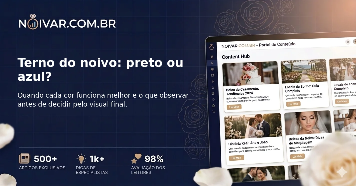 Terno do noivo: preto ou azul?