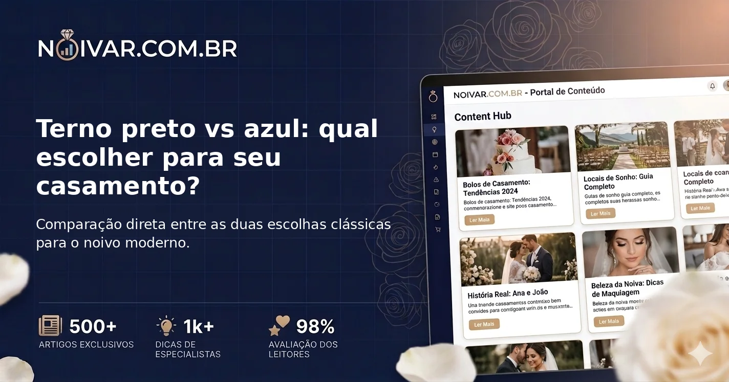 Terno preto vs azul: qual escolher para seu casamento?