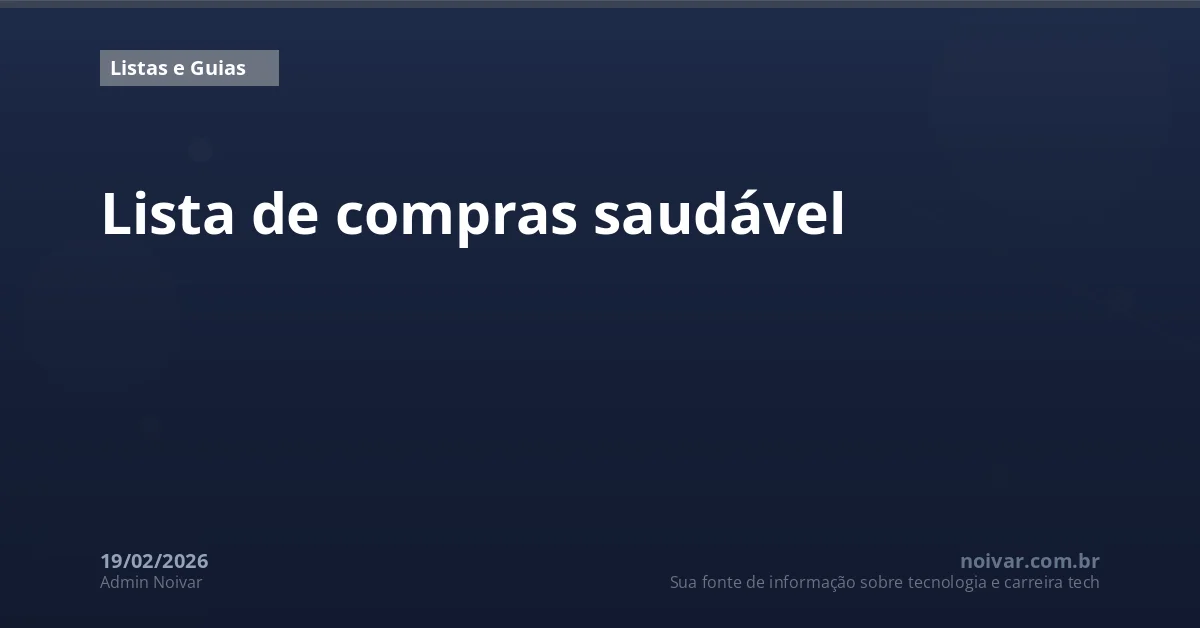 Lista de compras saudável