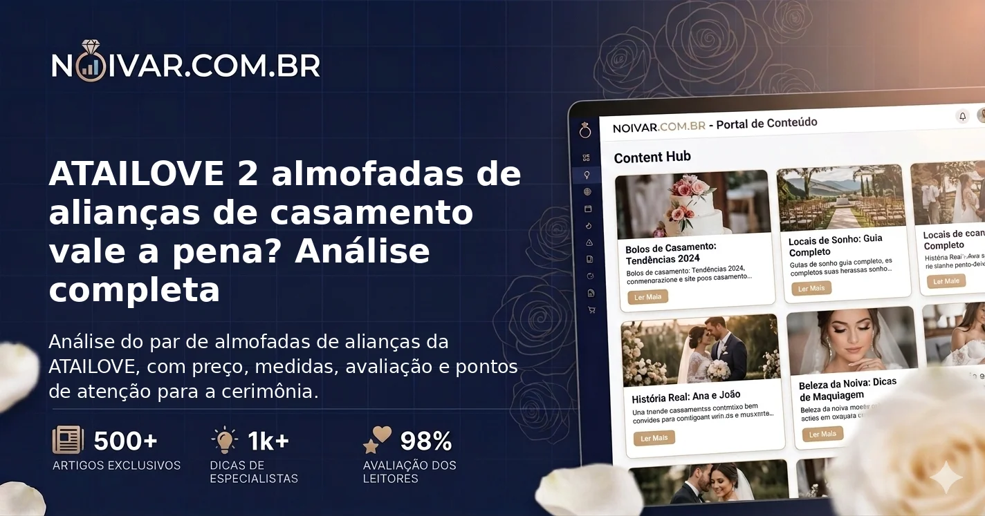 ATAILOVE 2 almofadas de alianças de casamento vale a pena? Análise completa