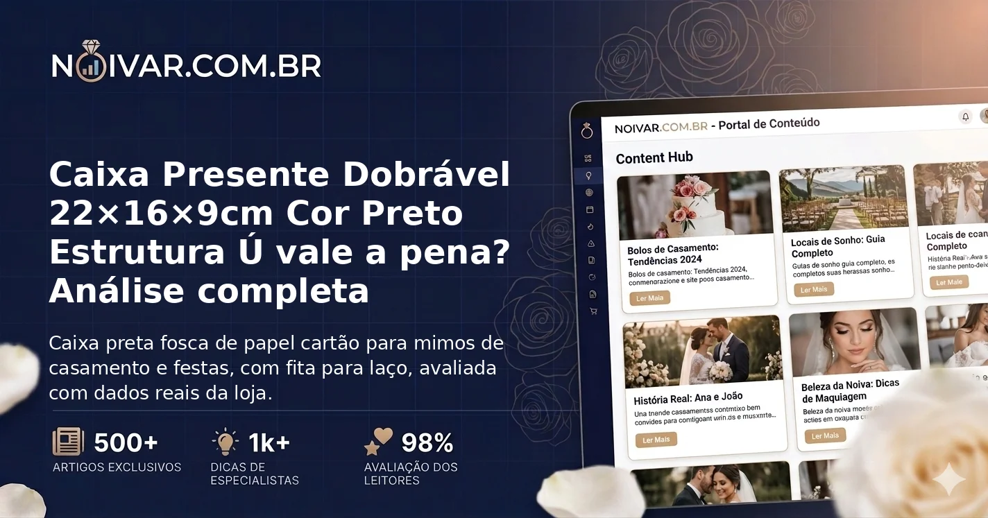 Caixa Presente Dobrável 22×16×9cm Cor Preto Estrutura Ú vale a pena? Análise completa