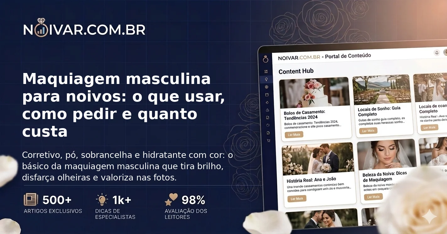 Maquiagem masculina para noivos: o que usar, como pedir e quanto custa