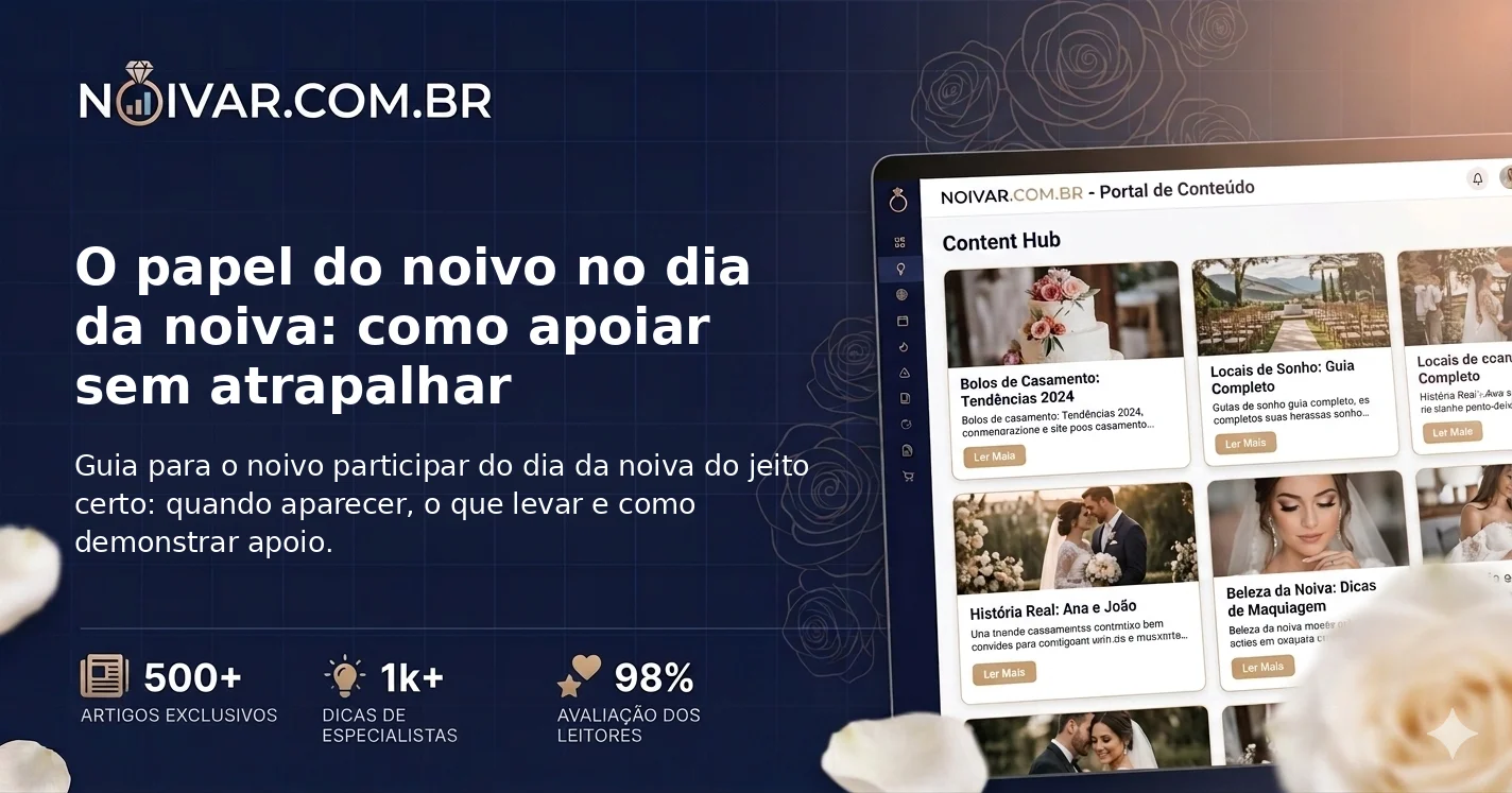 O papel do noivo no dia da noiva: como apoiar sem atrapalhar