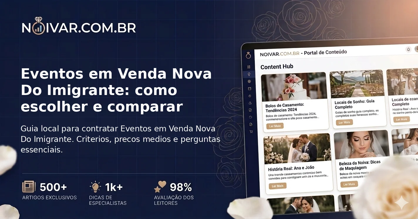 Eventos em Venda Nova Do Imigrante: como escolher e comparar