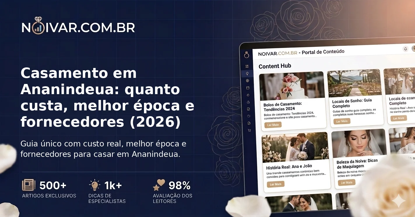 Casamento em Ananindeua: quanto custa, melhor época e fornecedores (2026)