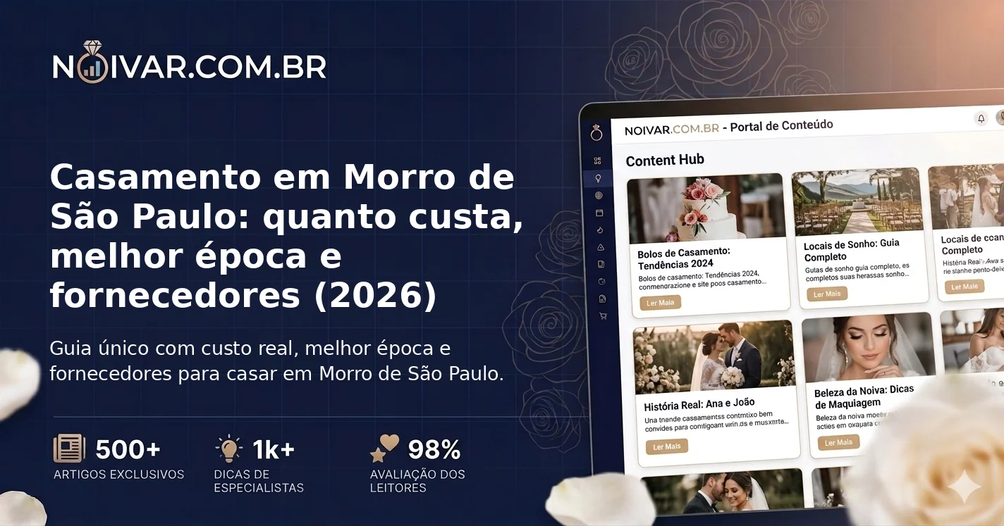 Casamento em Morro de São Paulo: quanto custa, melhor época e fornecedores (2026)