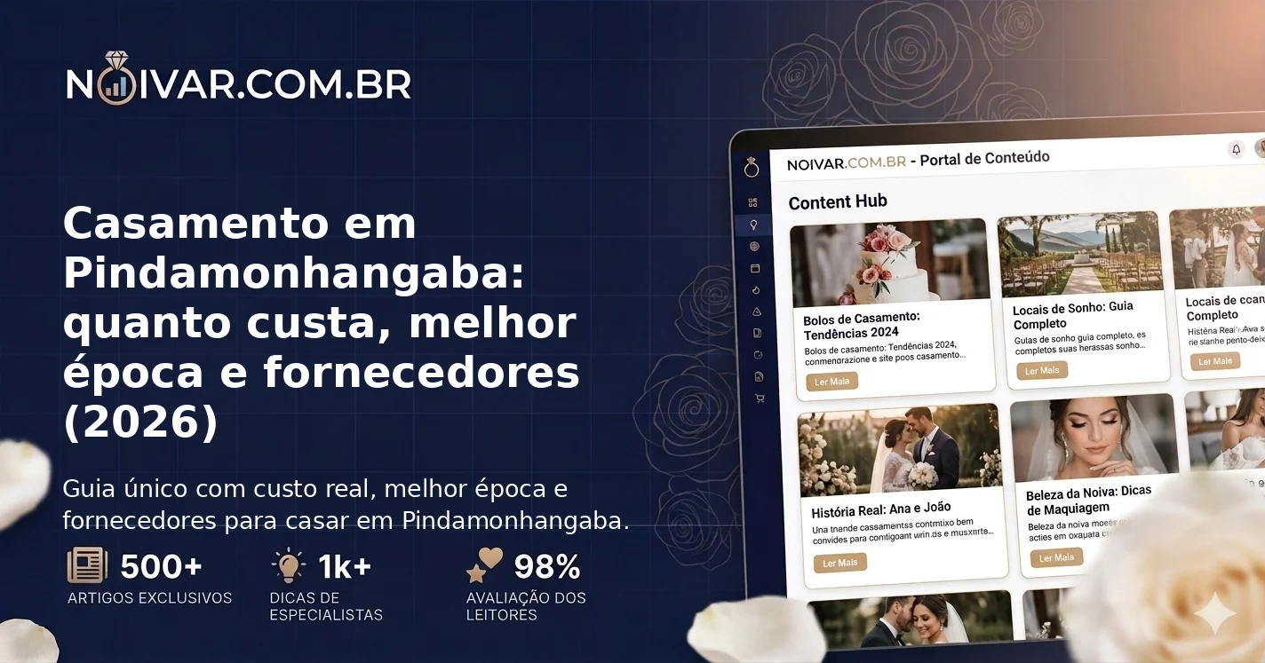 Casamento em Pindamonhangaba: quanto custa, melhor época e fornecedores (2026)
