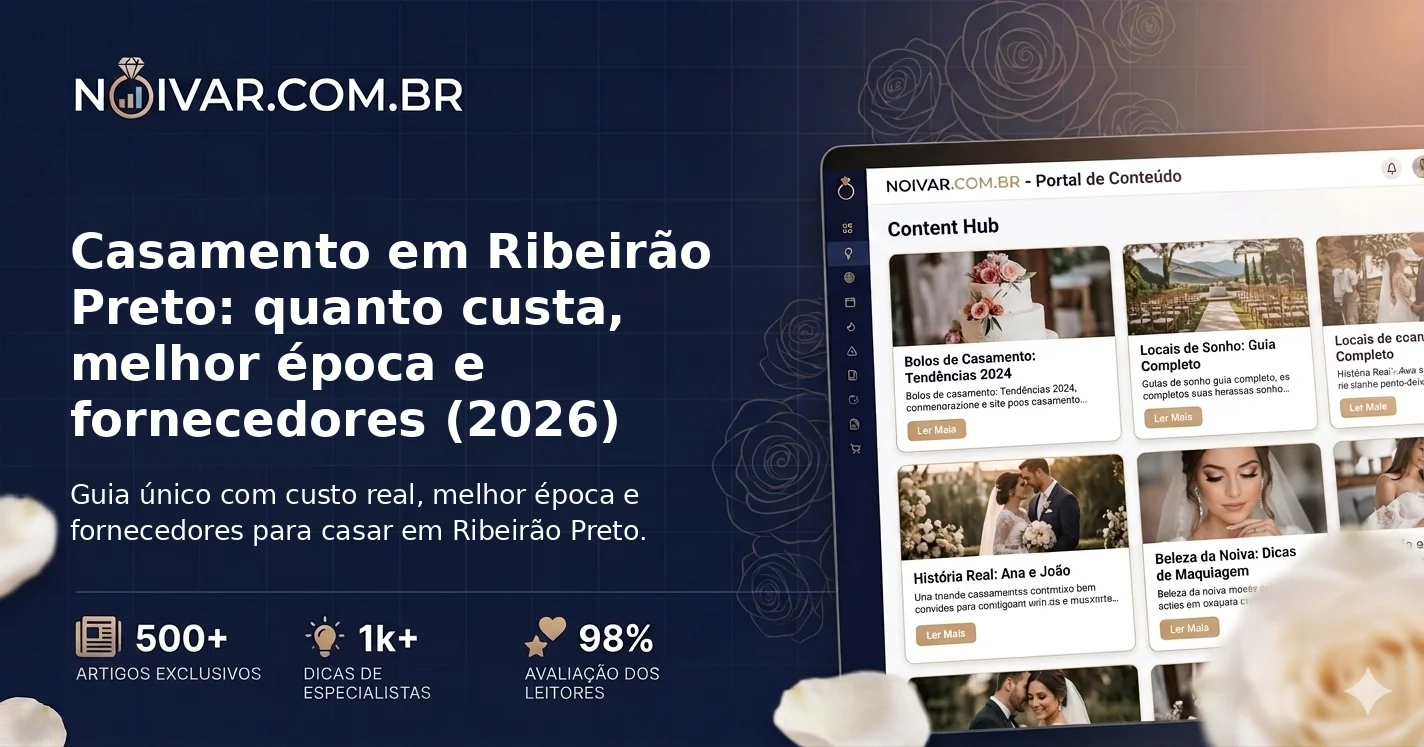 Casamento em Ribeirão Preto: quanto custa, melhor época e fornecedores (2026)