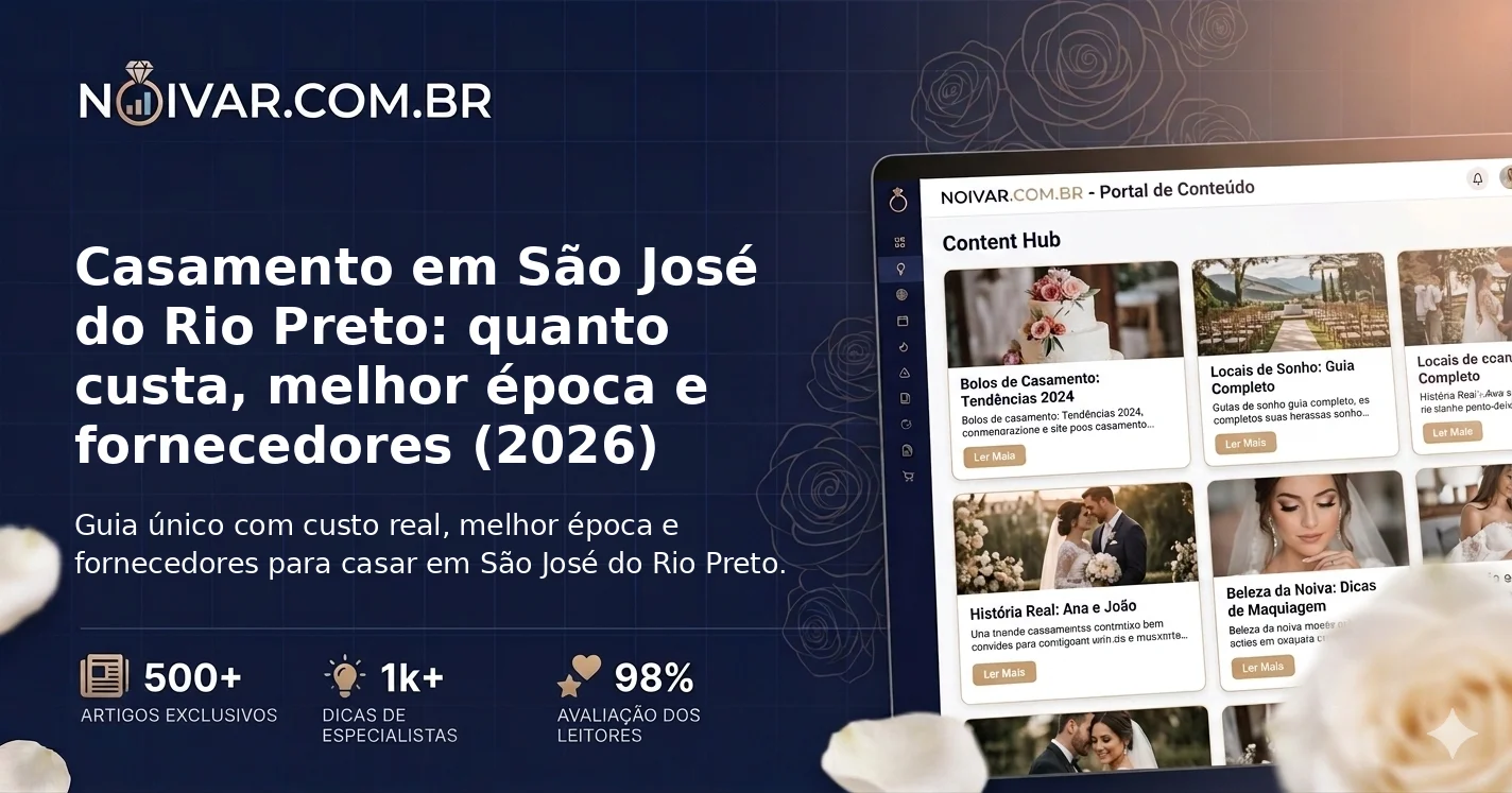 Casamento em São José do Rio Preto: quanto custa, melhor época e fornecedores (2026)