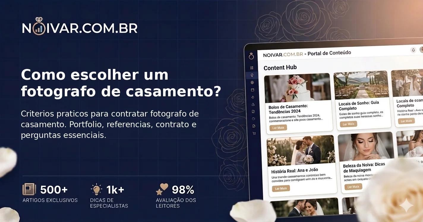 Como escolher um fotografo de casamento?