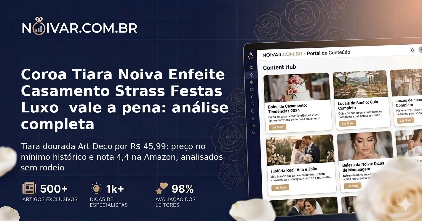 Coroa Tiara Noiva Enfeite Casamento Strass Festas Luxo  vale a pena: análise completa