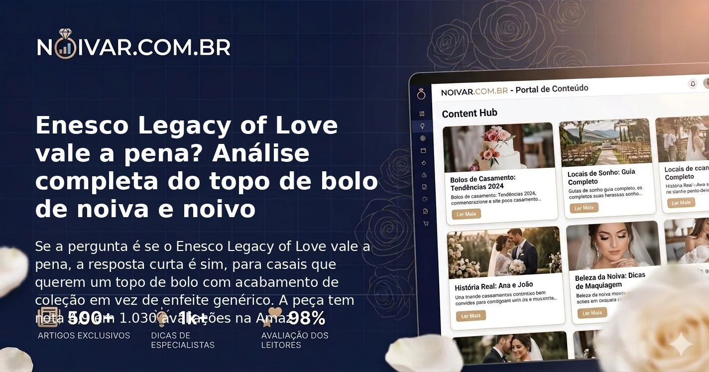Enesco Legacy of Love vale a pena? Análise completa do topo de bolo de noiva e noivo