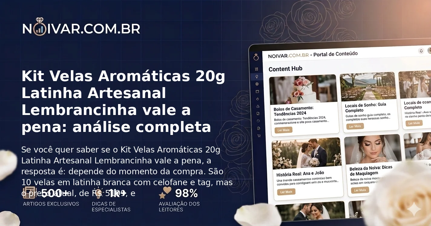 Kit Velas Aromáticas 20g Latinha Artesanal Lembrancinha vale a pena: análise completa