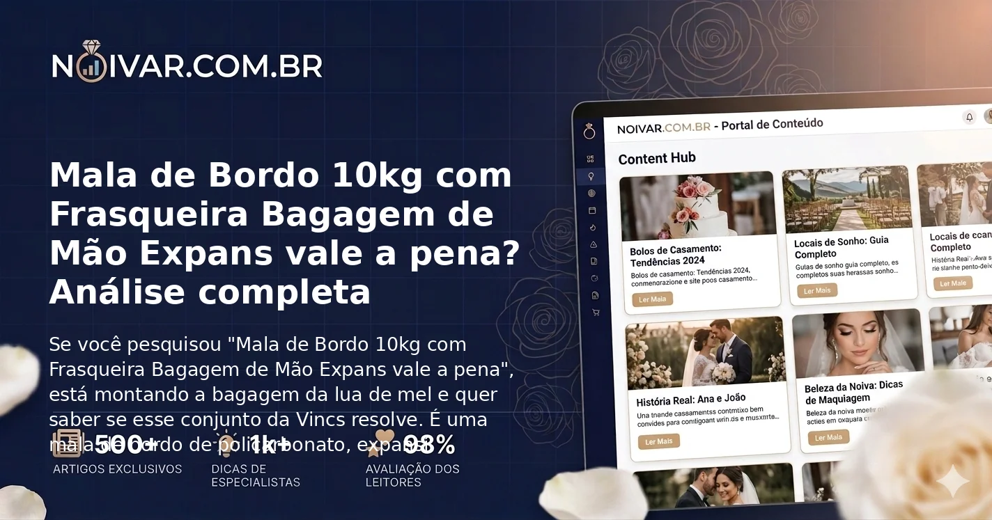 Mala de Bordo 10kg com Frasqueira Bagagem de Mão Expans vale a pena? Análise completa
