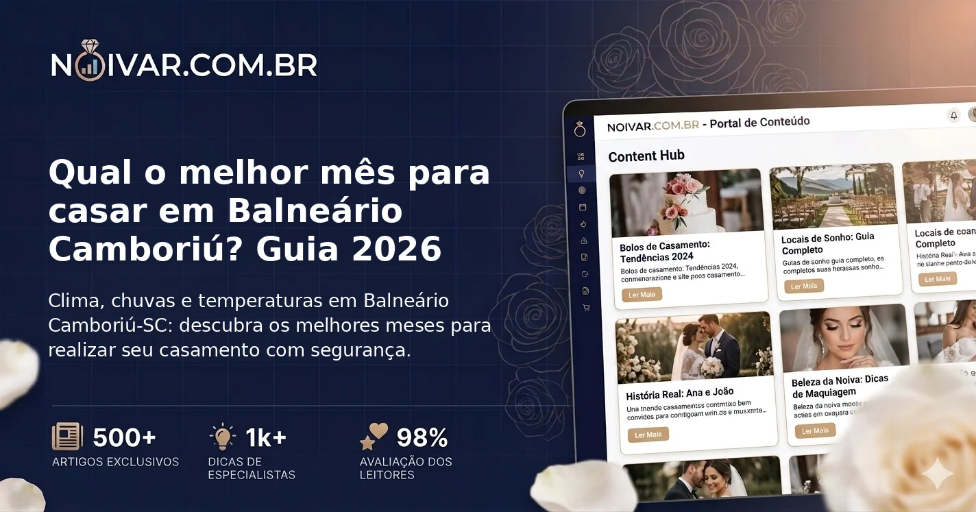 Qual o melhor mês para casar em Balneário Camboriú? Guia 2026