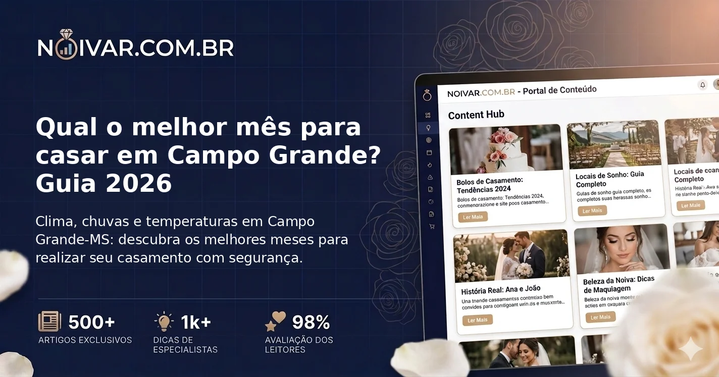Qual o melhor mês para casar em Campo Grande? Guia 2026