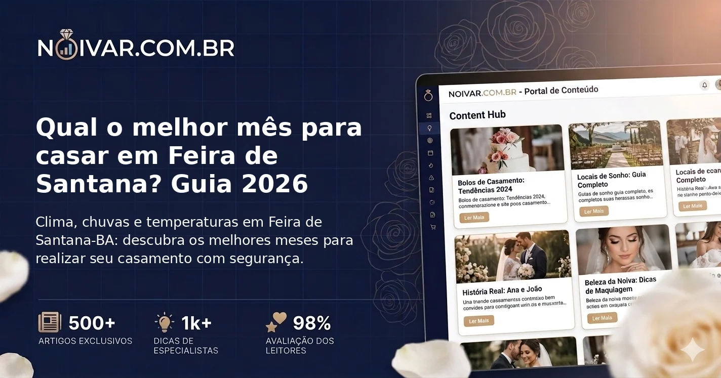 Qual o melhor mês para casar em Feira de Santana? Guia 2026