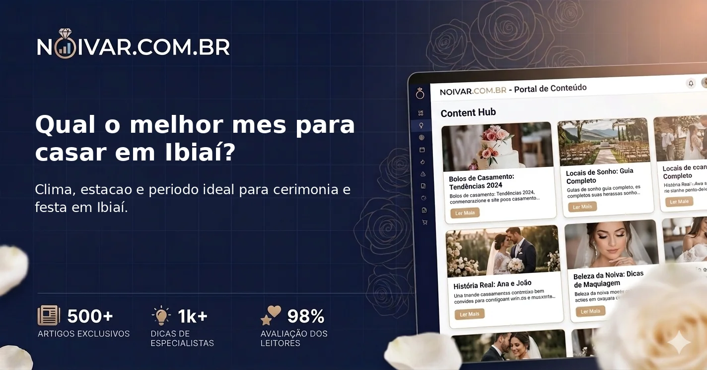 Qual o melhor mes para casar em Ibiaí?