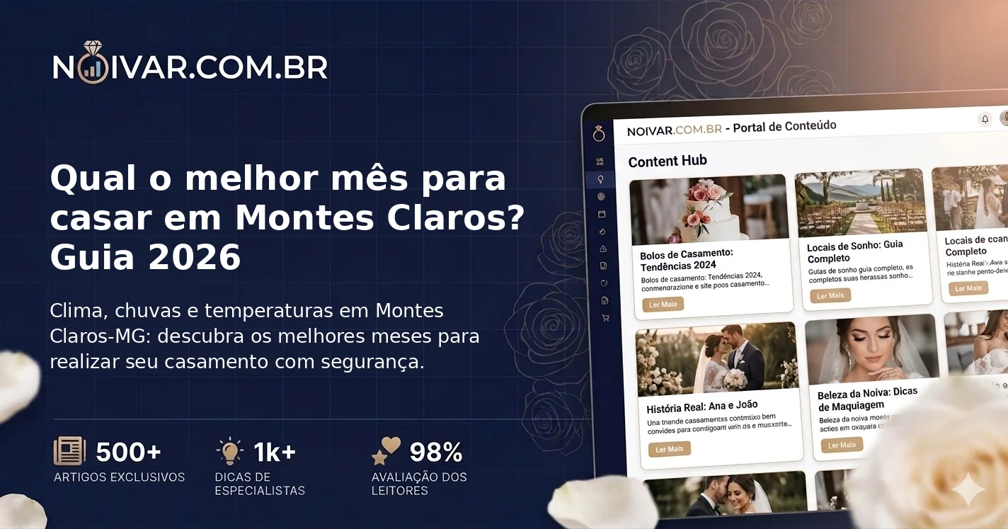 Qual o melhor mês para casar em Montes Claros? Guia 2026