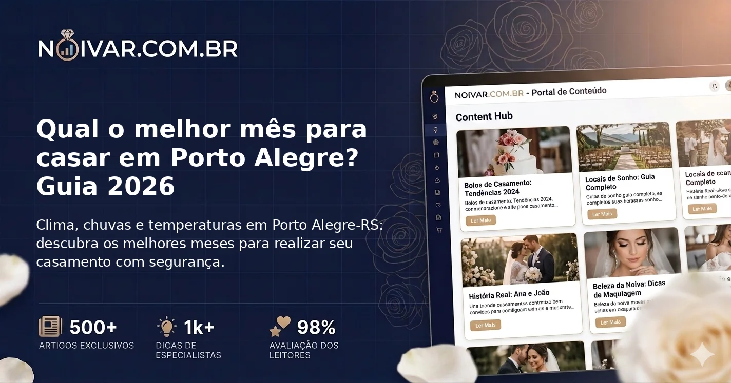 Qual o melhor mês para casar em Porto Alegre? Guia 2026