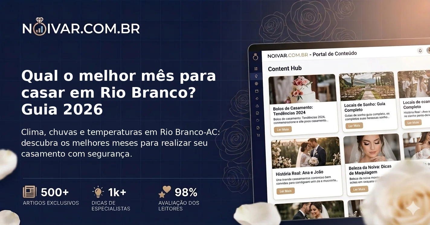 Qual o melhor mês para casar em Rio Branco? Guia 2026