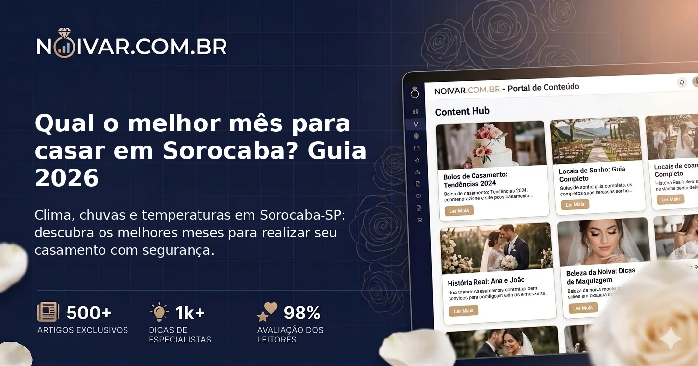 Qual o melhor mês para casar em Sorocaba? Guia 2026