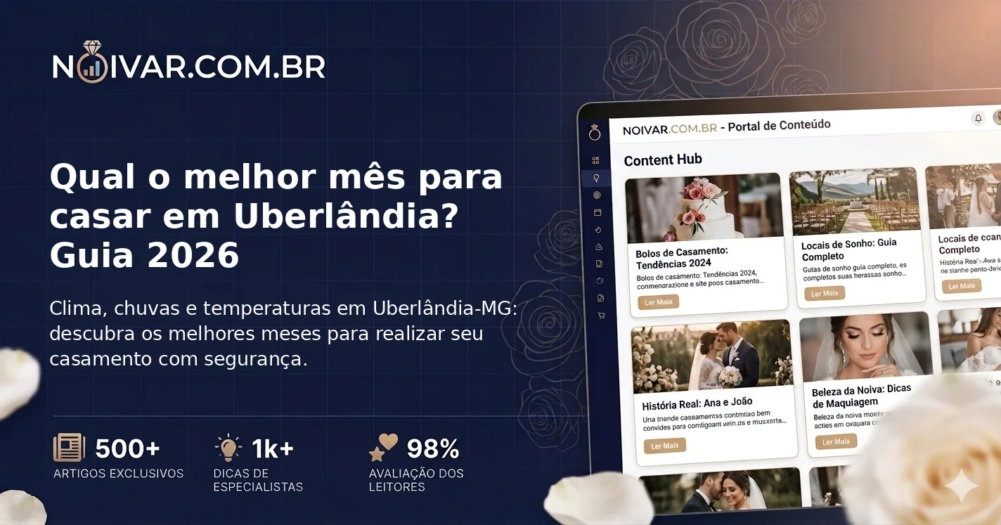 Qual o melhor mês para casar em Uberlândia? Guia 2026