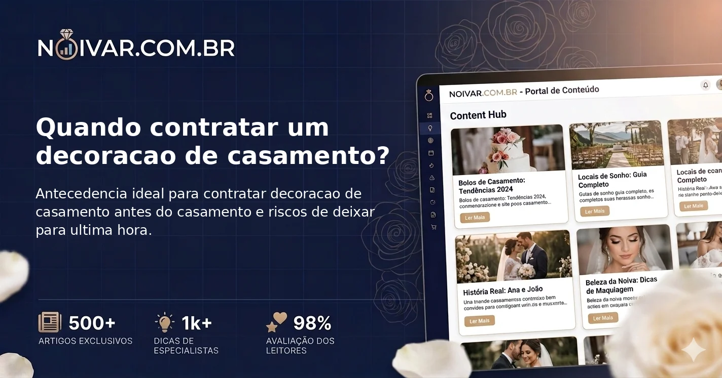 Quando contratar um decoracao de casamento?