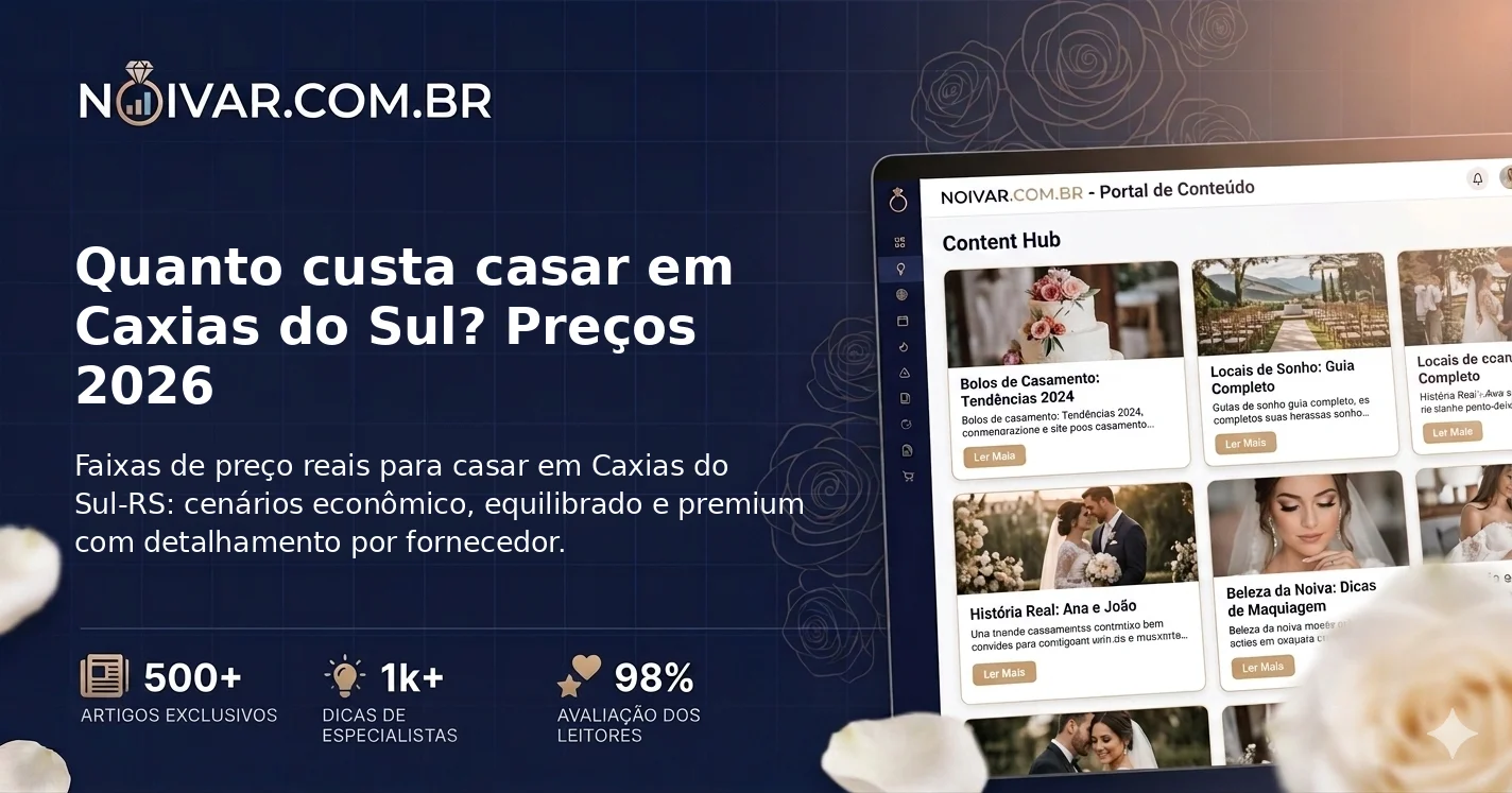 Quanto custa casar em Caxias do Sul? Preços 2026