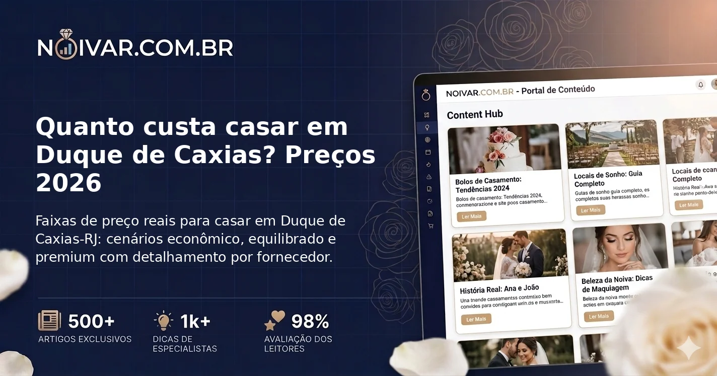 Quanto custa casar em Duque de Caxias? Preços 2026