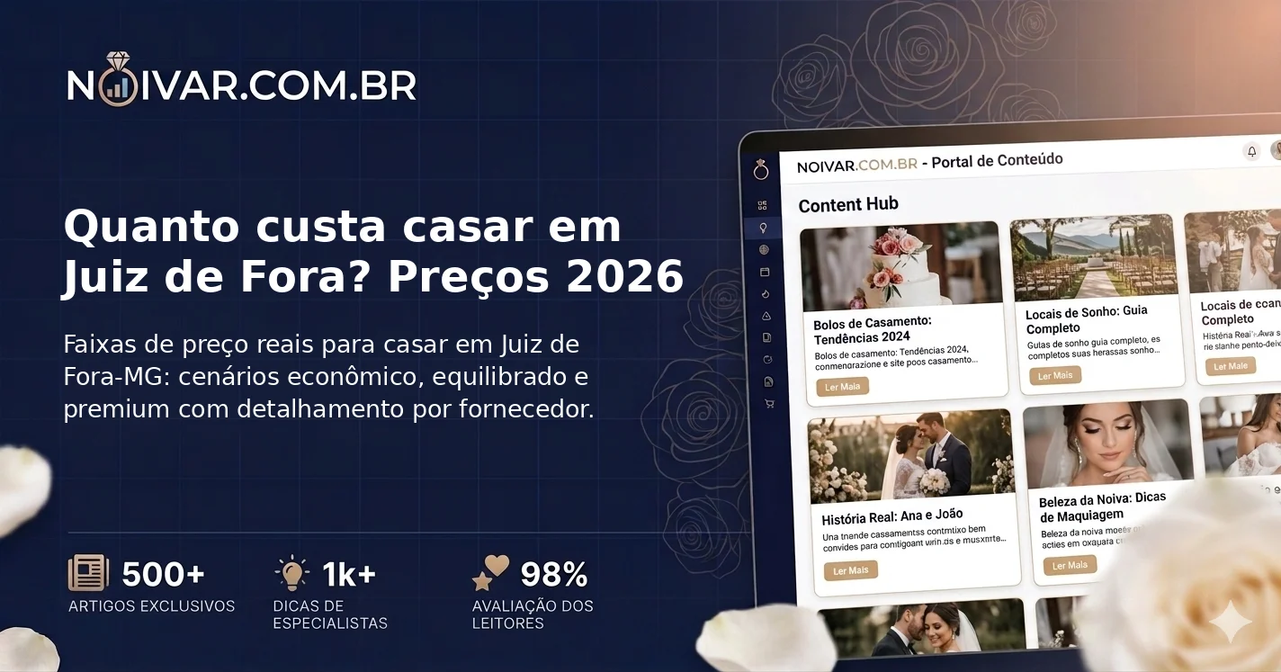 Quanto custa casar em Juiz de Fora? Preços 2026