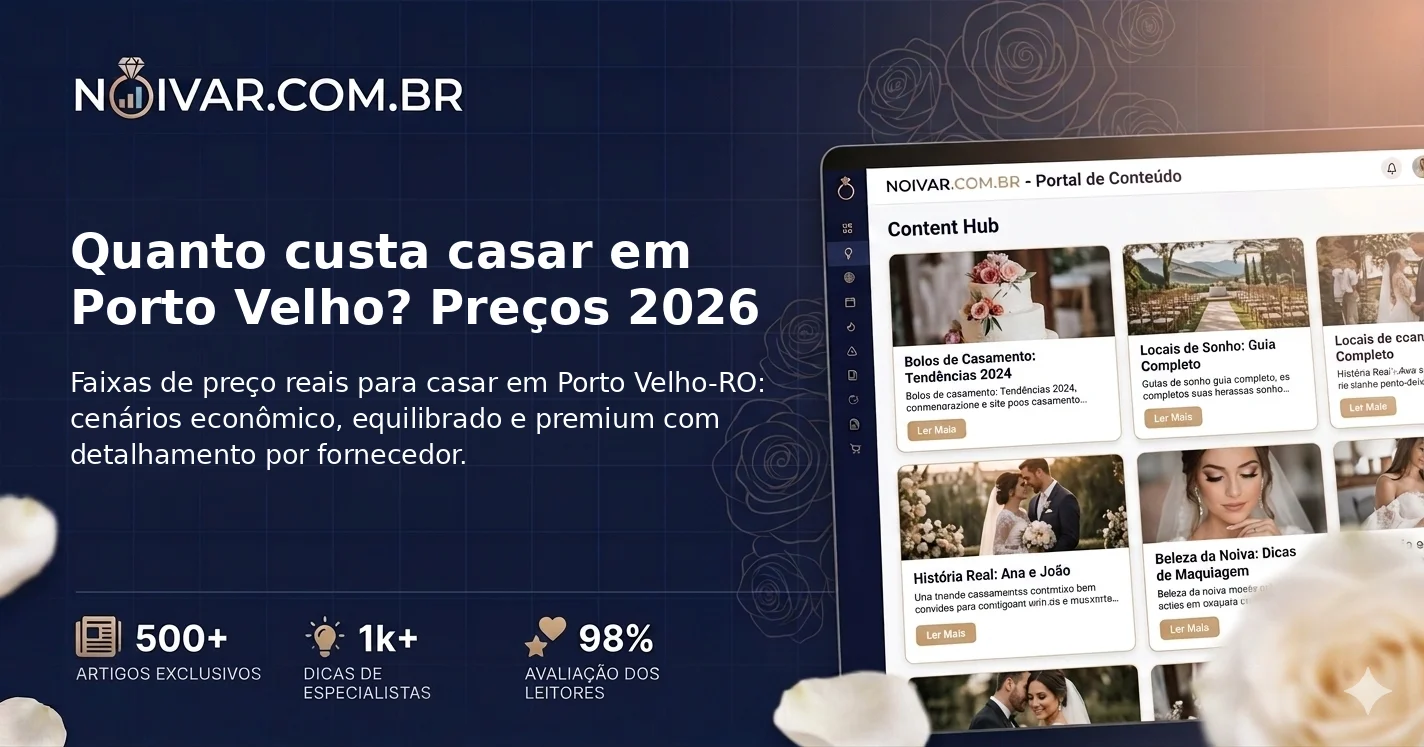 Quanto custa casar em Porto Velho? Preços 2026