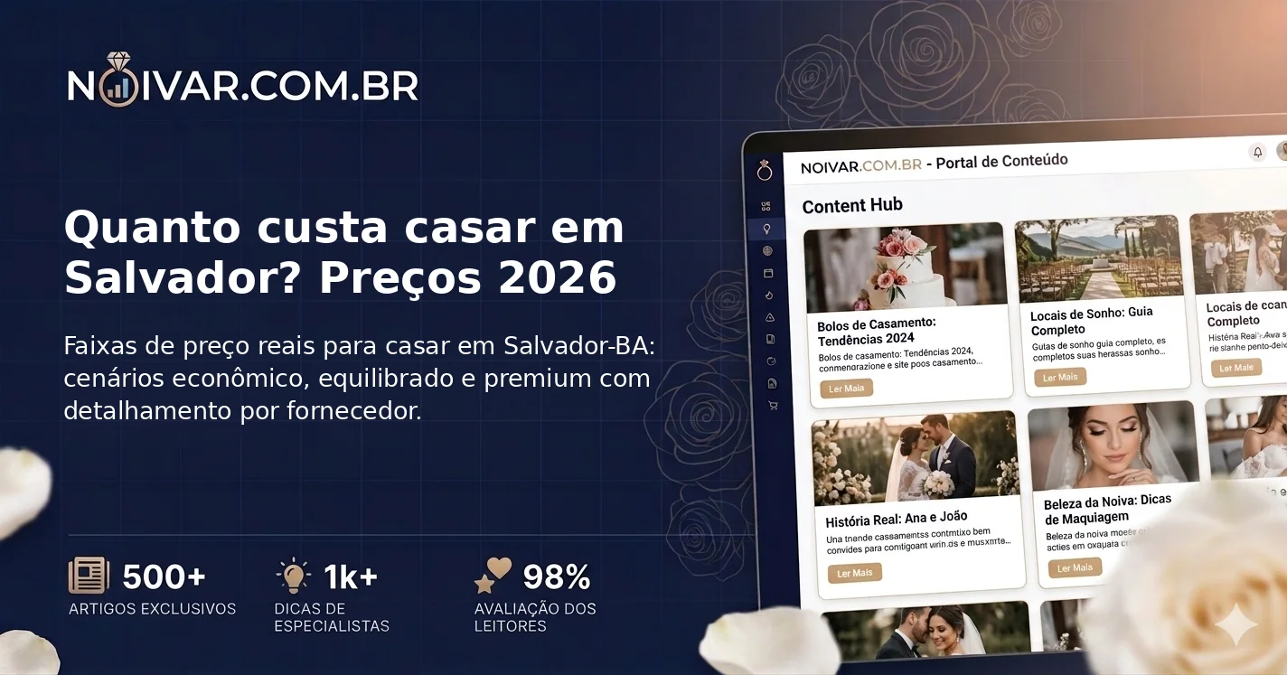 Quanto custa casar em Salvador? Preços 2026