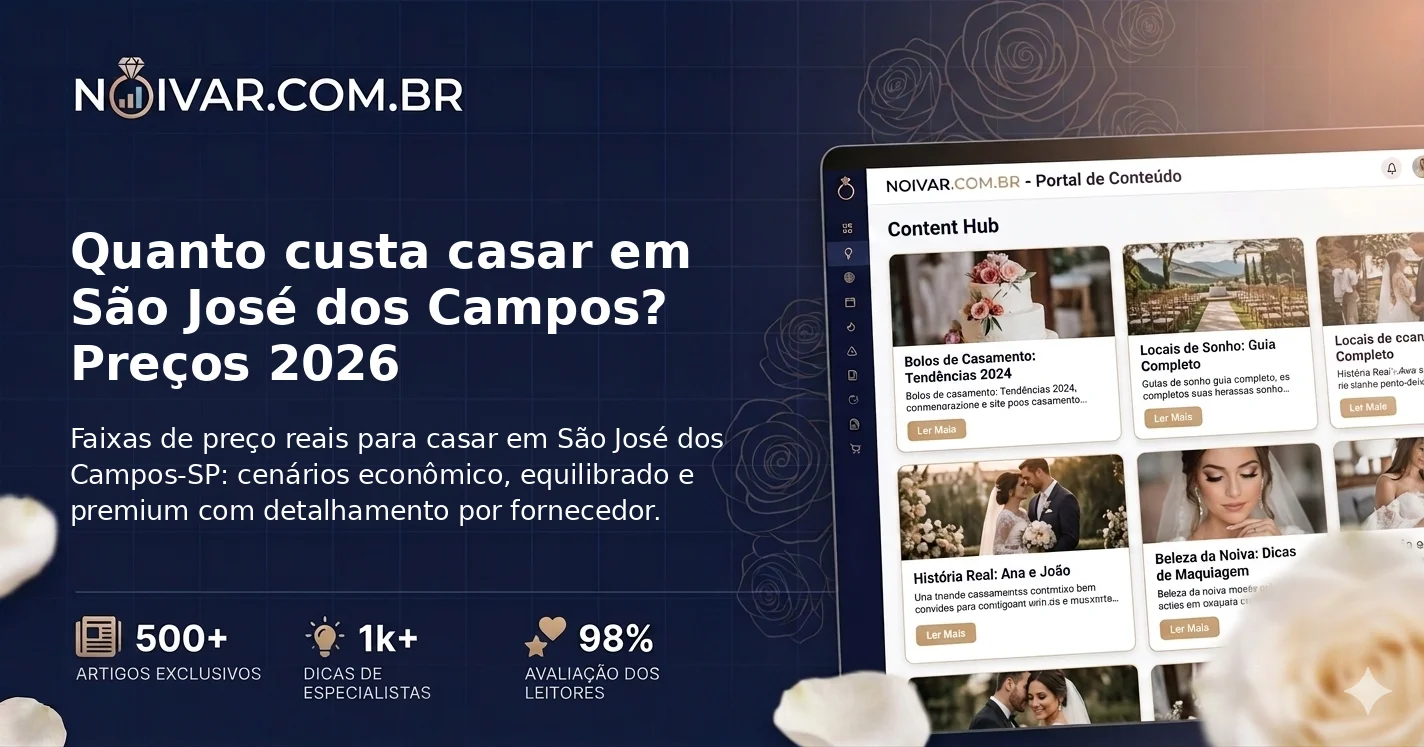 Quanto custa casar em São José dos Campos? Preços 2026