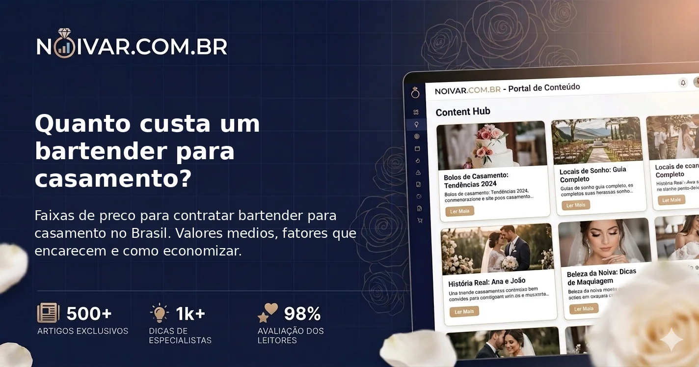 Quanto custa um bartender para casamento?